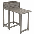 Table de jardinage 100 x 50 x 110 cm en bois de sapin gris avec plateau rabattable