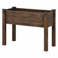 Bac à plantes surélevé 120 x 60 x 80 cm en bois brun pour jardin style rustique