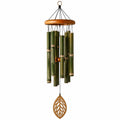 Carillon à vent 90 cm en bambou vert suspendu décoratif