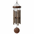 Carillon éolien 90 cm en métal et bois brun pour décoration intérieure et extérieure