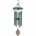 Carillon éolien 85 cm en métal vert bronze à suspendre décoratif