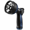 Pistolet d'arrosage 22 cm en plastique noir et bleu à tête orientable