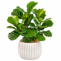 Plante artificielle en pot 90 cm feuillage vert pot en céramique décoratif