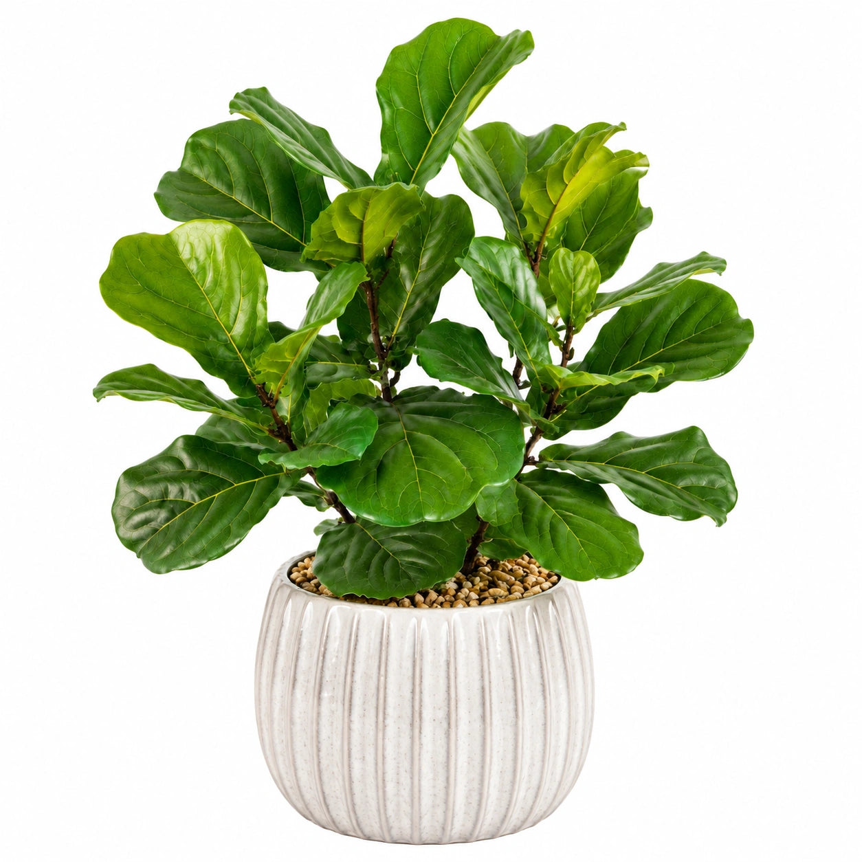 Plante artificielle en pot 90 cm feuillage vert pot en céramique décoratif